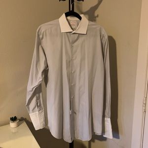 Brooks Brothers Striped Dress Shirt - Grey